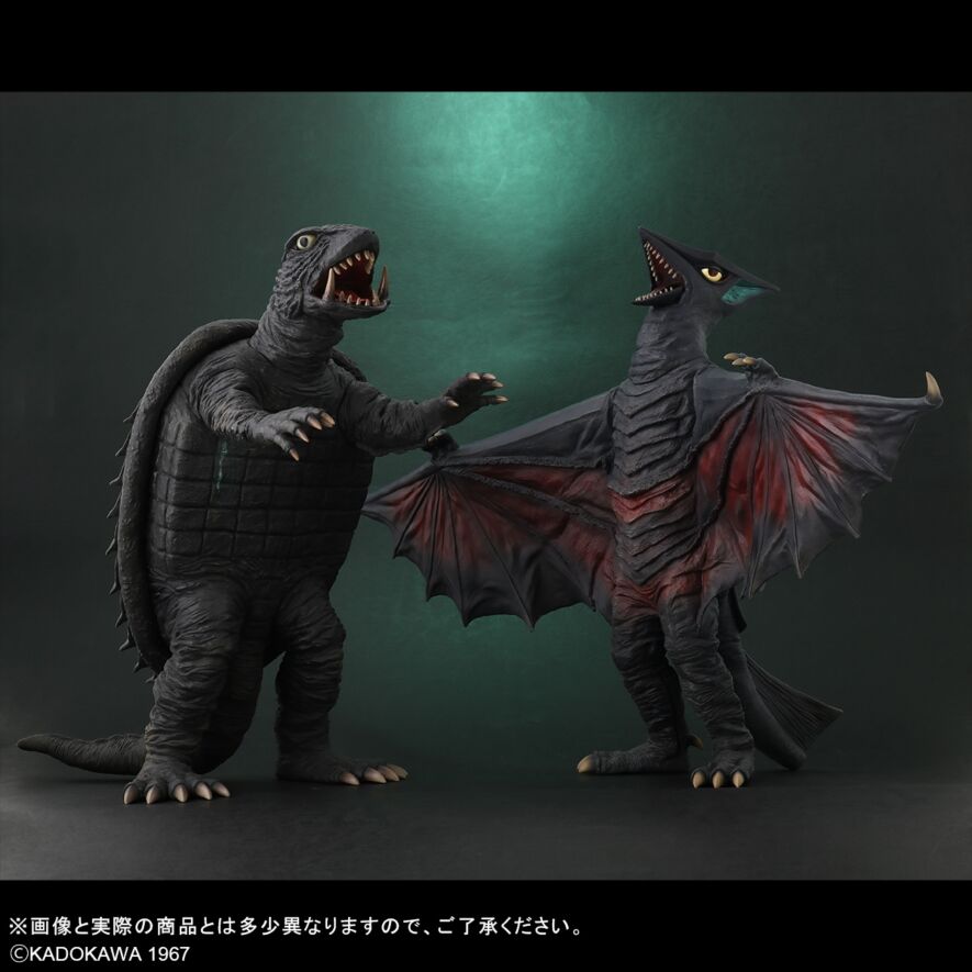 ☆プロ製作☆希少☆デフォルメ ガメラVSギャオス☆大怪獣空中